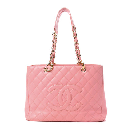 Chanel Caviar Quilted Grand Shopping Tote GST Pink 1 of 15