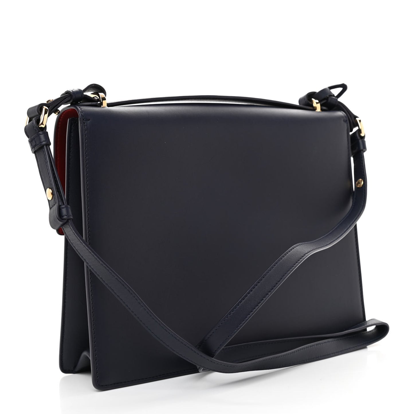 Calfskin Marisol Top Handle Shoulder Bag Navy
