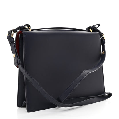 Salvatore Ferragamo Calfskin Marisol Top Handle Shoulder Bag Navy 2 of 6