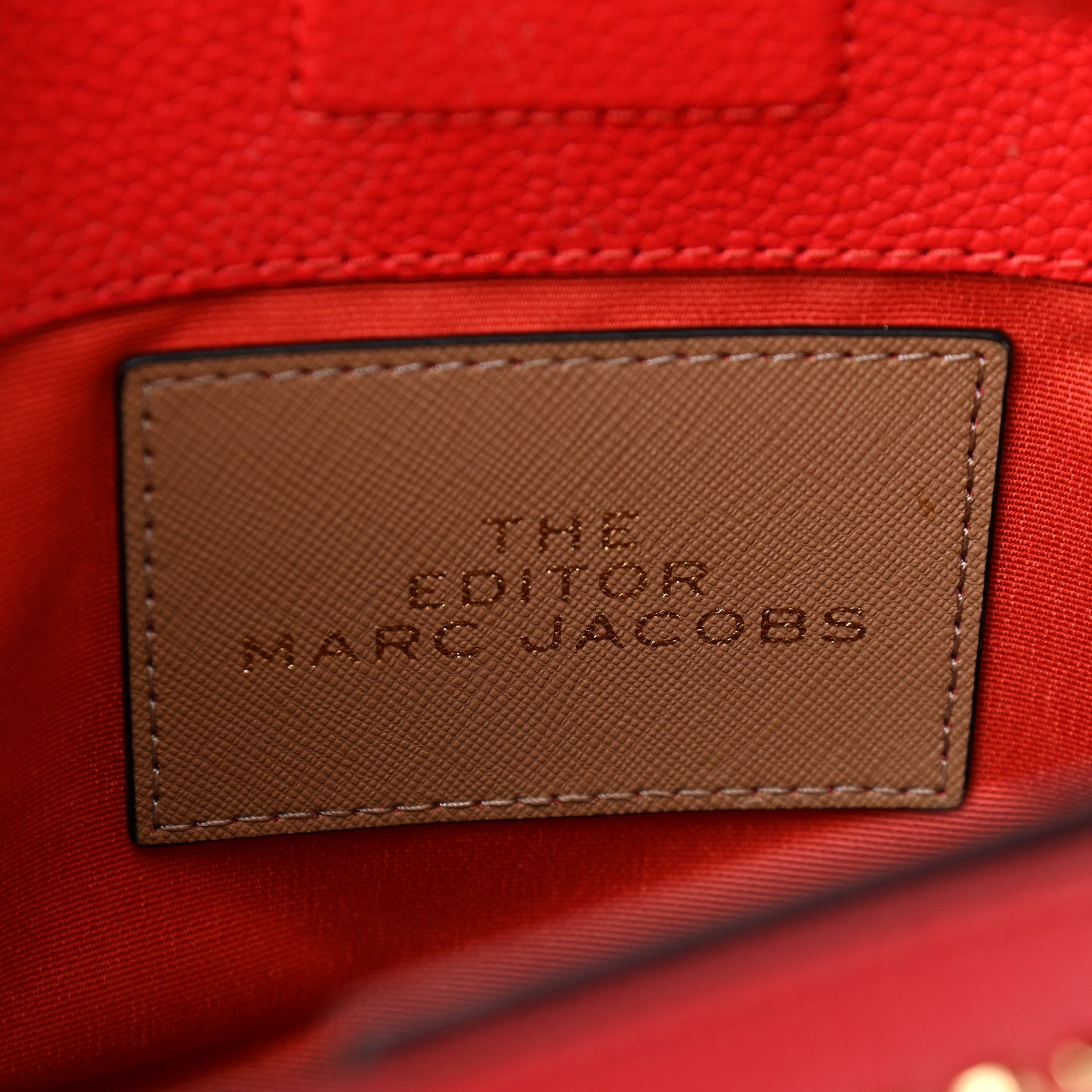 Marc Jacobs Pebbled Calfskin Editor Shopping Tote Red 7 of 12
