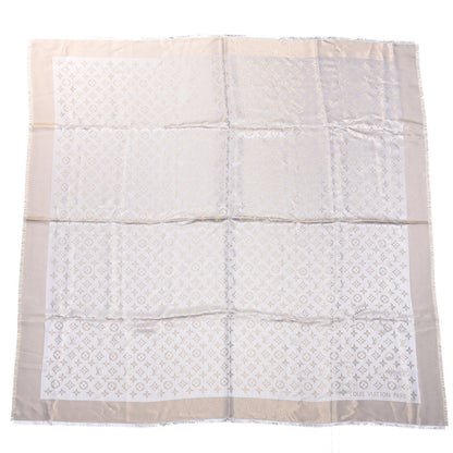 Louis Vuitton Silk Wool Monogram Shine Shawl Dune 1 of 4