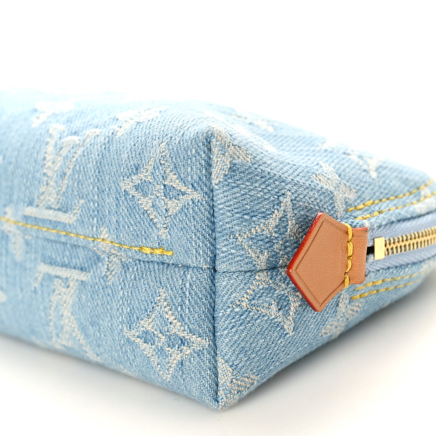 Louis Vuitton Denim Monogram Pochette Cosmetique PM Sky Blue