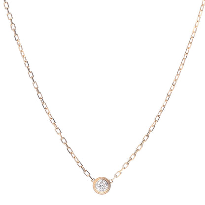 Cartier 18K Yellow Gold Diamond SM D'Amour Pendant Necklace 1 of 4