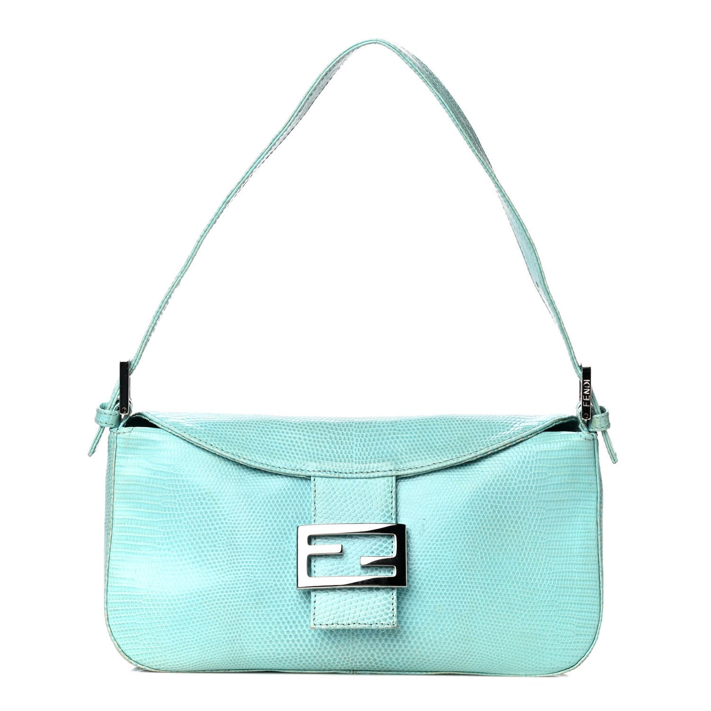 Lizard Small Baguette Verde Celeste