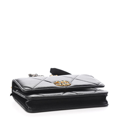 Chanel Lambskin Quilted 19 Wallet On Chain WOC Black 3 of 11