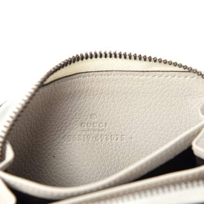 Gucci Calfskin Logo Zip Around Card Case White 6 of 6
