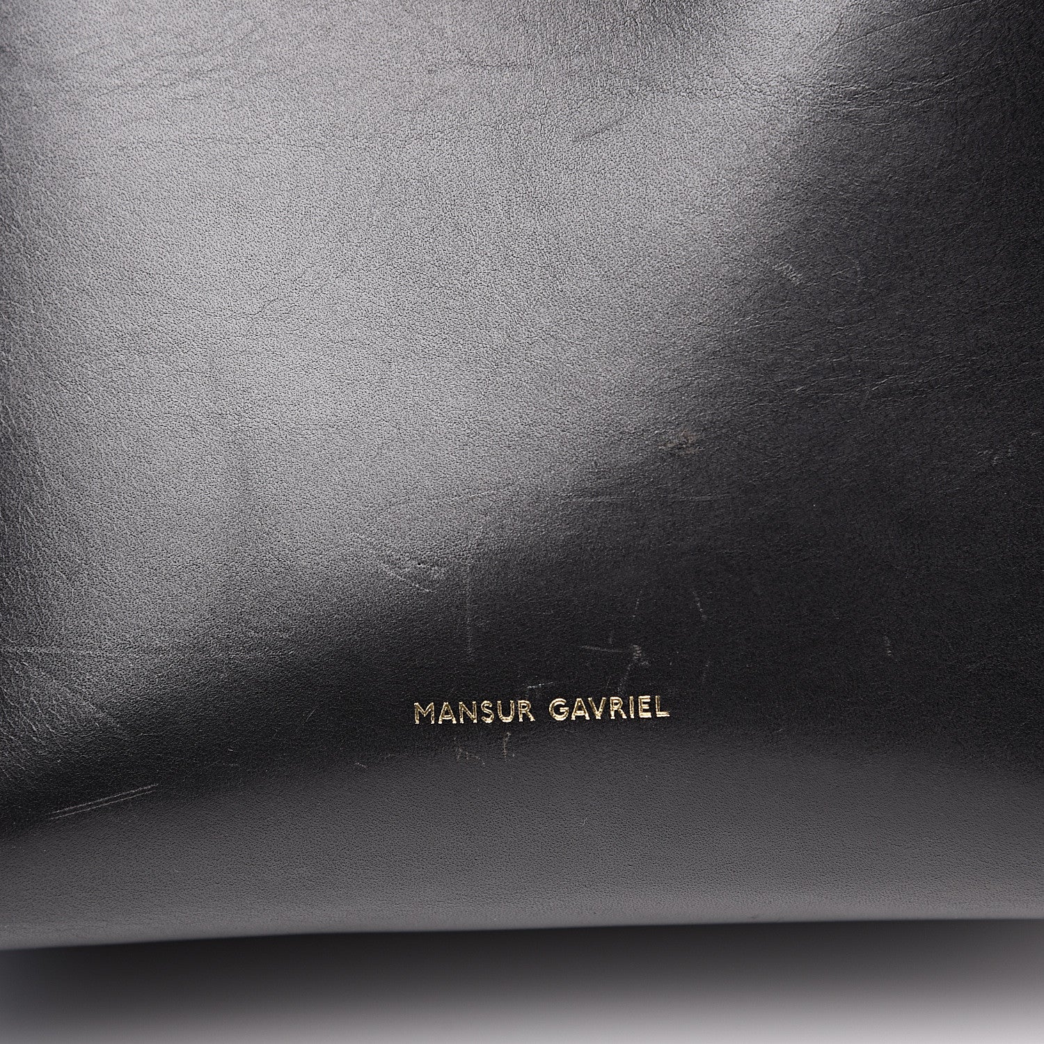 Mansur Gavriel Vegetable Tanned Calfskin Bucket Bag Black Flamma 5 of 15