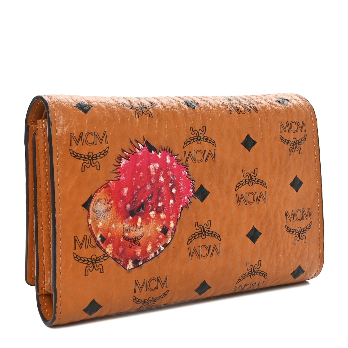 Visetos New Year Series Rooster Three-Fold Flap Wallet Cognac