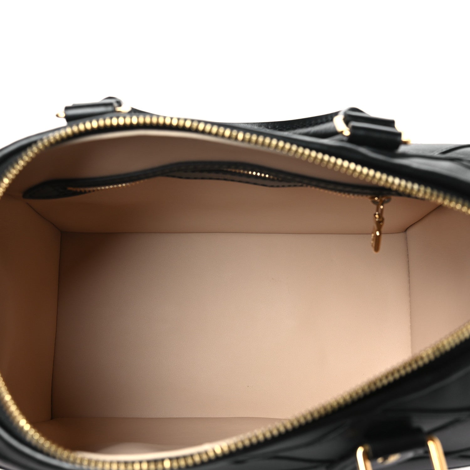 Louis Vuitton Lambskin Malletage Speedy Bandouliere 25 Black 5 of 9