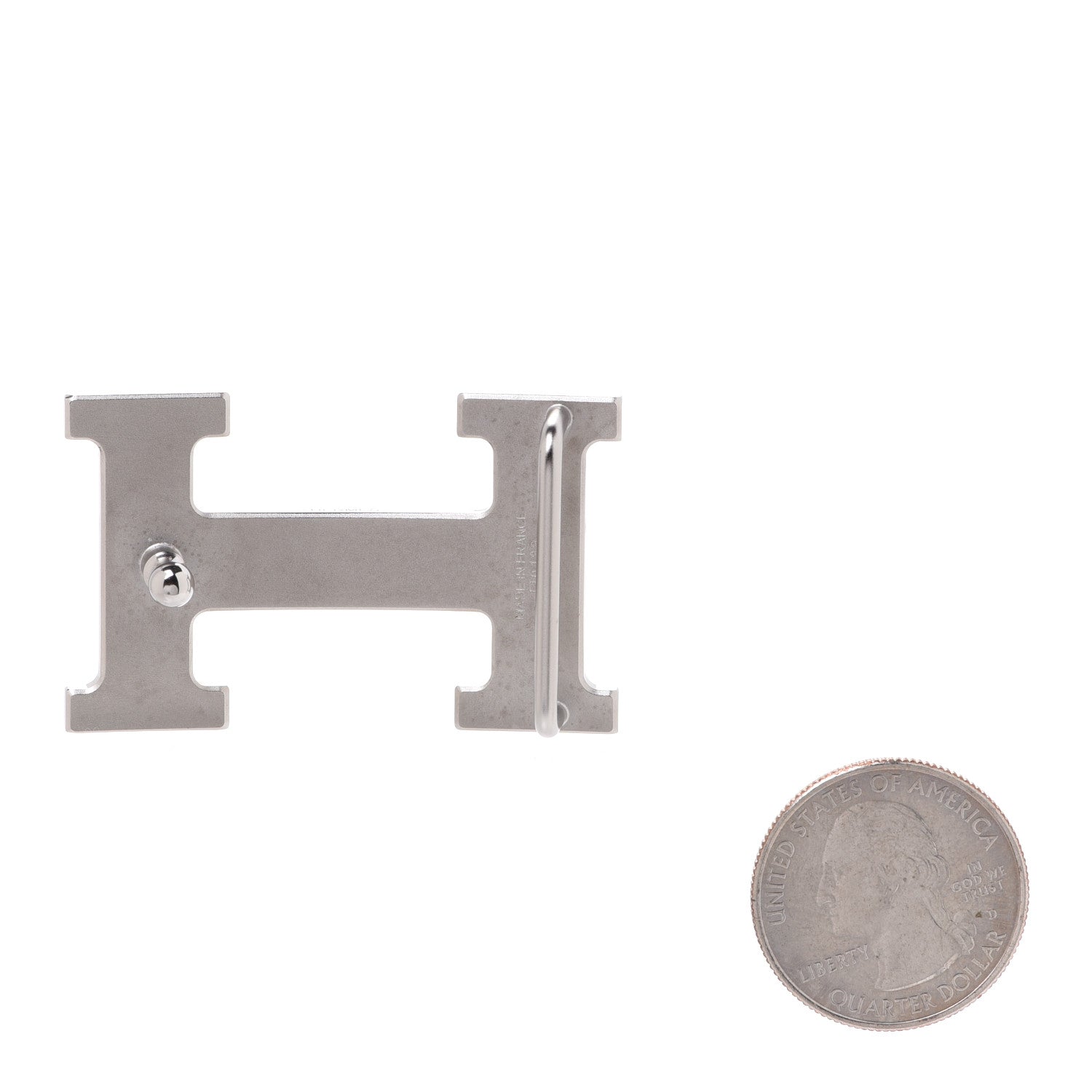 Hermes Polished Palladium 32mm H Belt Buckle Silver 2 of 4