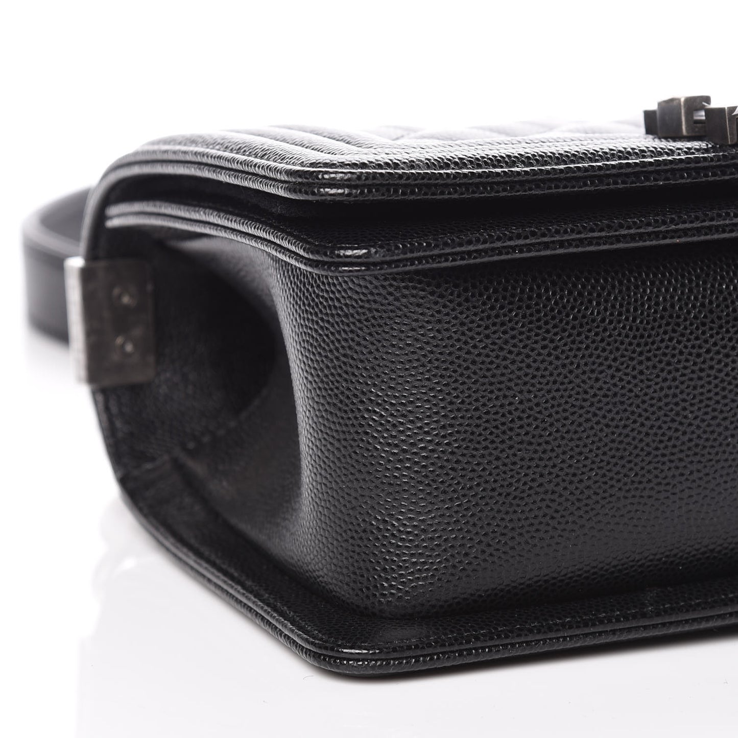 Caviar Quilted Small Boy Flap Black