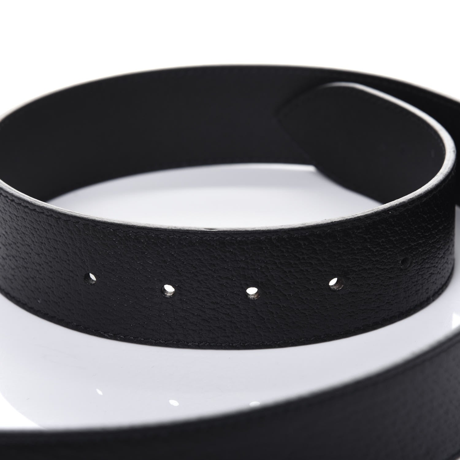 Gucci Textured Calfskin Double G 40mm Belt 80 32 Black 7 of 8