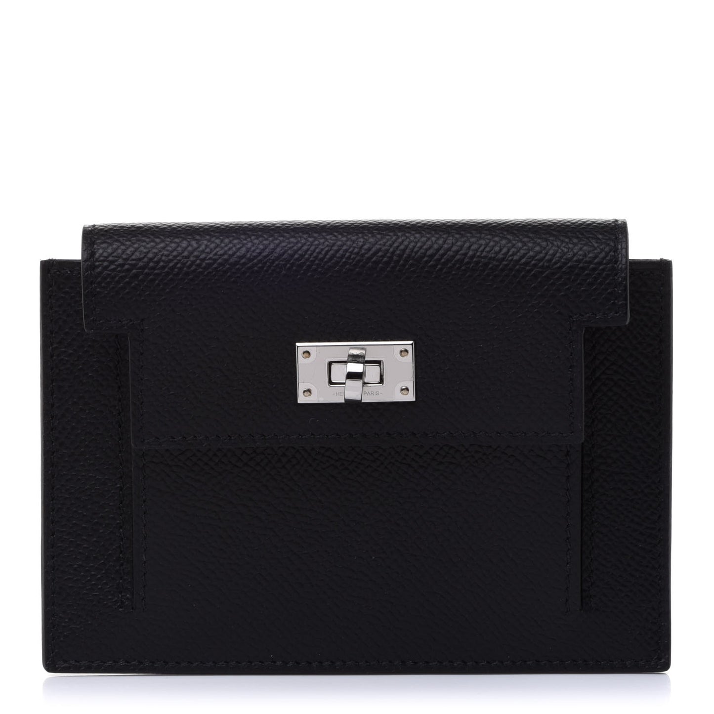 Epsom Kelly Pocket Compact Wallet Black