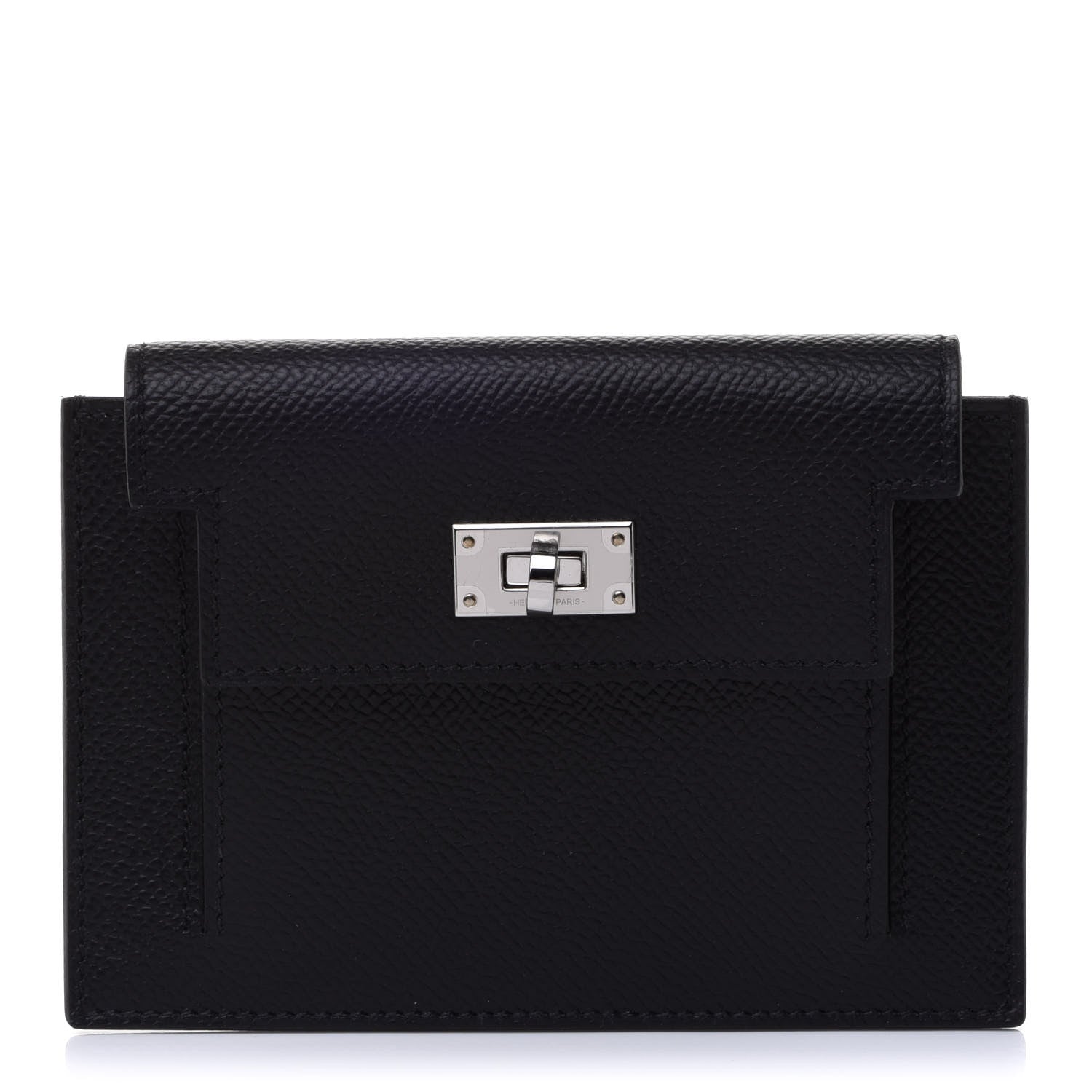 Hermes Epsom Kelly Pocket Compact Wallet Black 1 of 11