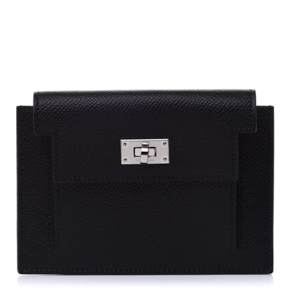Hermes Epsom Kelly Pocket Compact Wallet Black 1 of 11