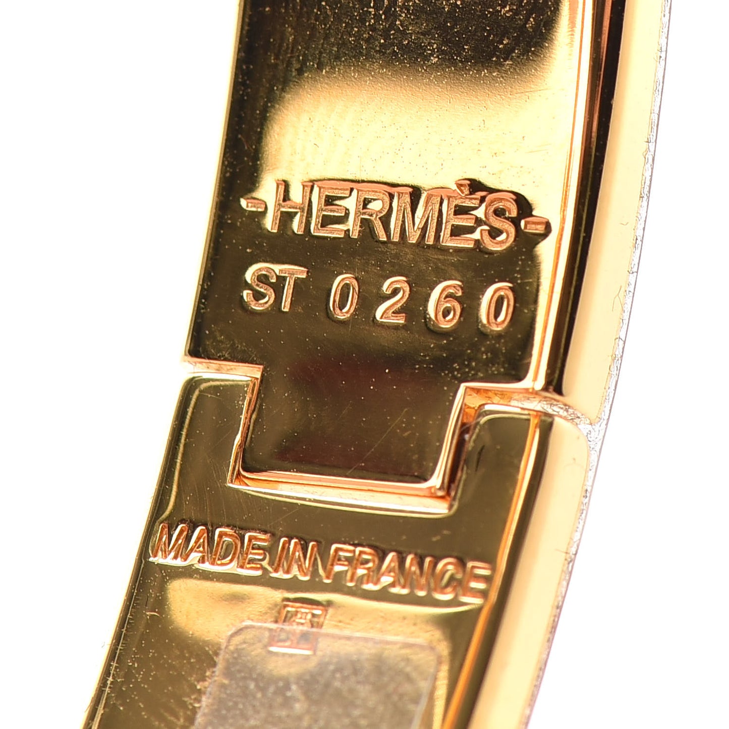 Enamel Narrow Clic Clac H Bracelet PM Beige Nacre