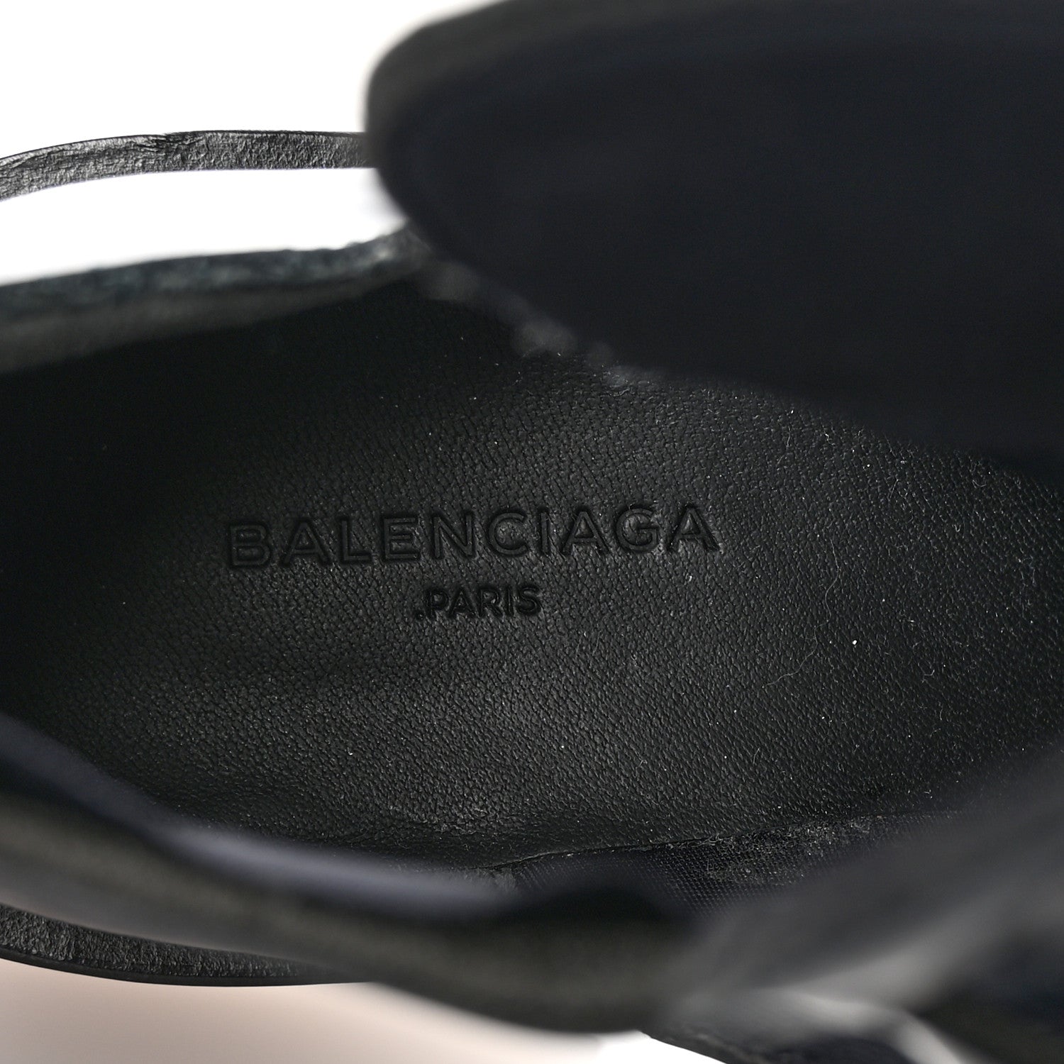 Balenciaga Brushed Calfskin Ceinture Ankle Boots 35 Navy 1678174