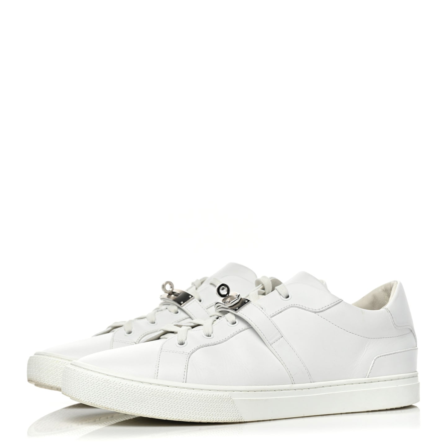 Calfskin Mens Day Sneakers 45 White