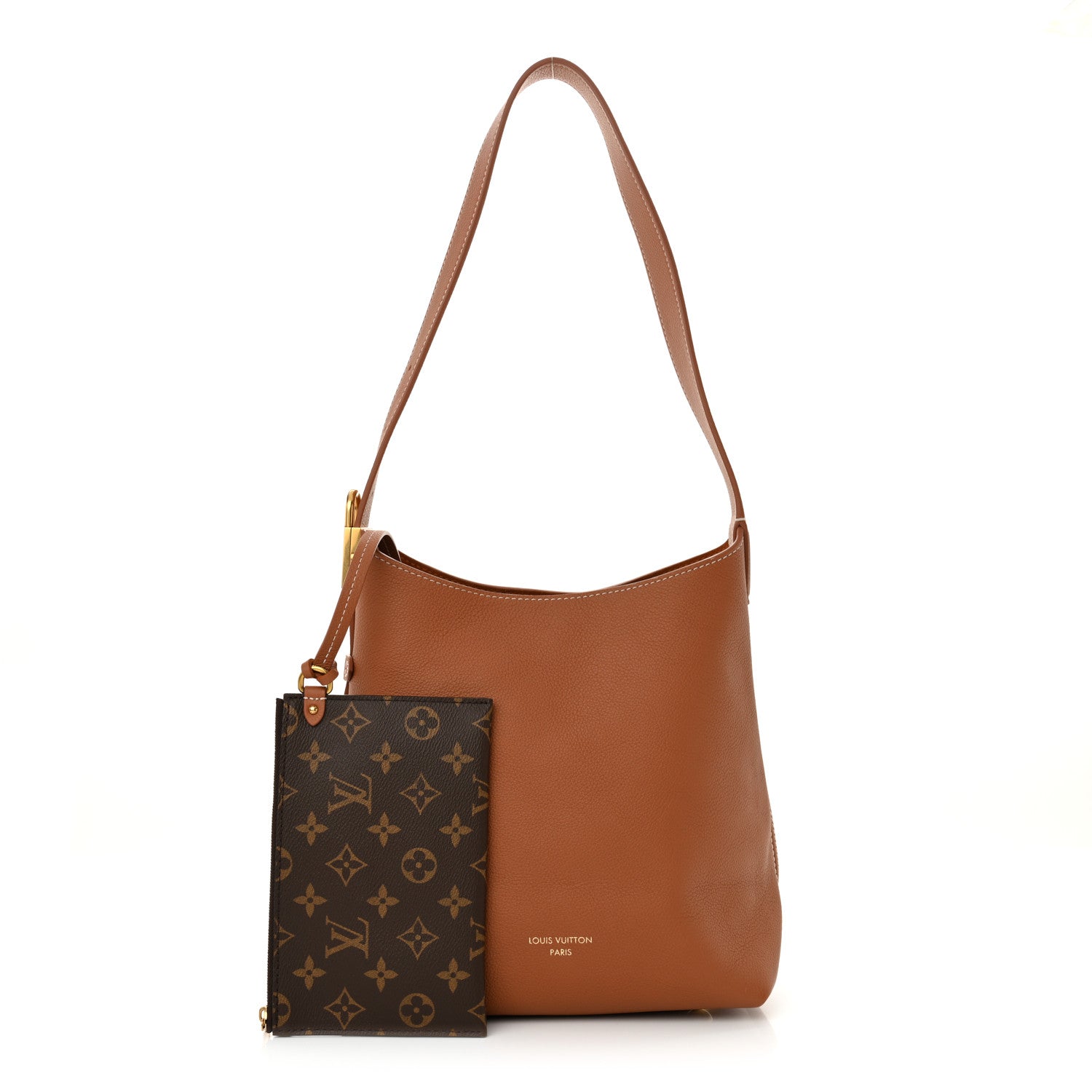 Louis Vuitton Grained Calfskin Low Key Hobo PM Cognac 3 of 10