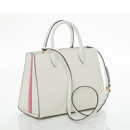 Prada Saffiano Calfskin Bibliotheque Top Handle White Begonia 3 of 6