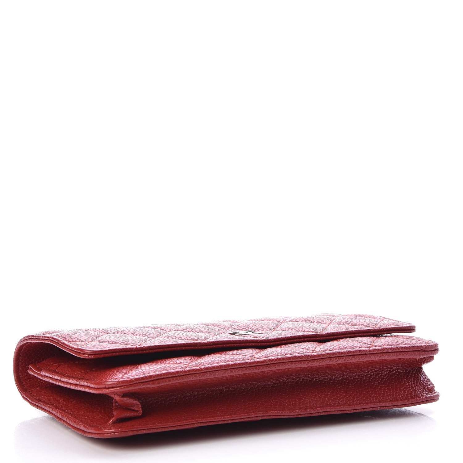 Chanel Caviar Quilted Wallet on Chain WOC Red 4 of 8