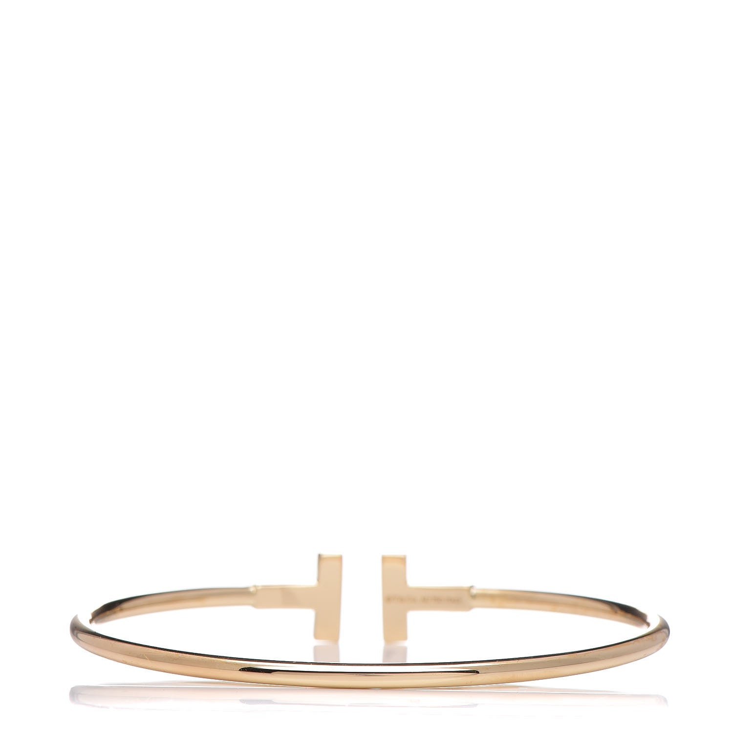 Tiffany 18K Yellow Gold T Wire Bracelet 3 of 4