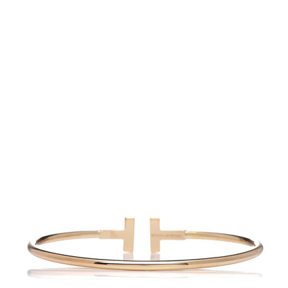 Tiffany 18K Yellow Gold T Wire Bracelet 3 of 4