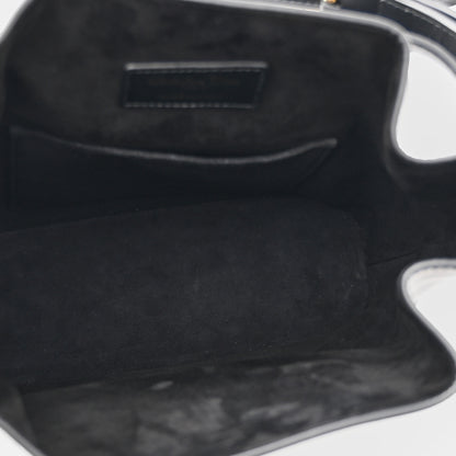 Christian Dior Calfskin CD Embossed Medium C'est Chain Bucket Bag Black 5 of 10