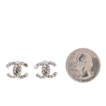 Chanel Iridescent Crystal CC Earrings Multicolor 2 of 7