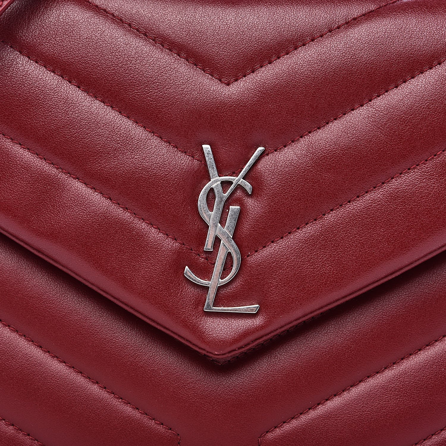 Saint Laurent Calfskin Y Quilted Monogram Loulou Flap Bag Palissandre 11 of 11