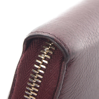 Gucci Metallic Cellarius Calfskin Soho Zip Around Wallet Classic Burgundy 12 of 13