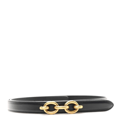 Saint Laurent Smooth Calfskin Maillon Belt 80 32 Black 1 of 5