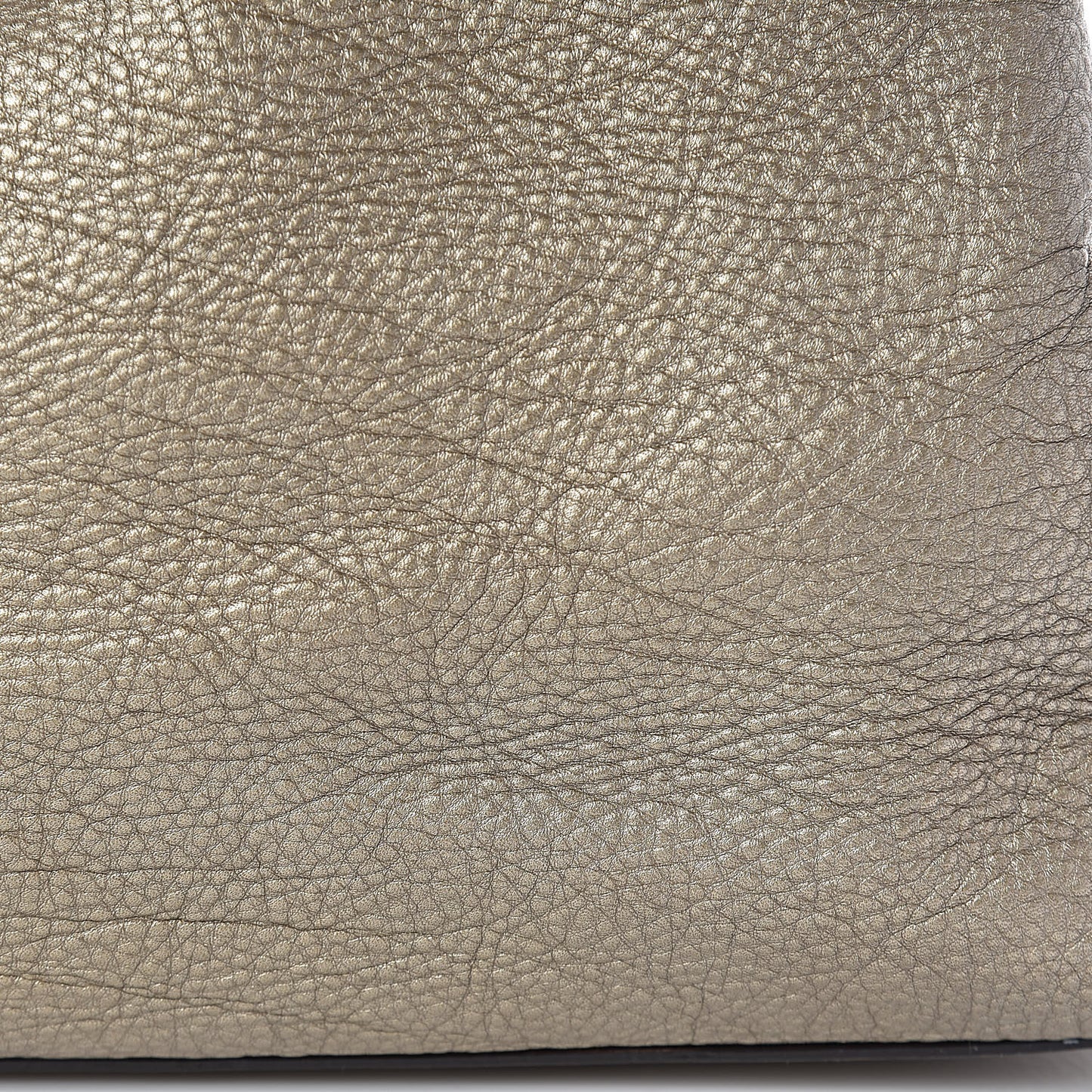 Metallic Pebbled Calfskin Medium Soho Chain Shoulder Bag Golden Beige
