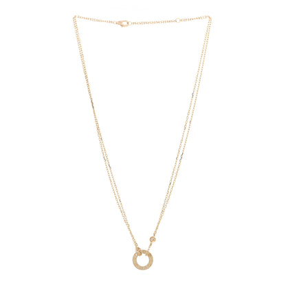 Cartier 18K Yellow Gold 2 Diamond LOVE Necklace 3 of 5