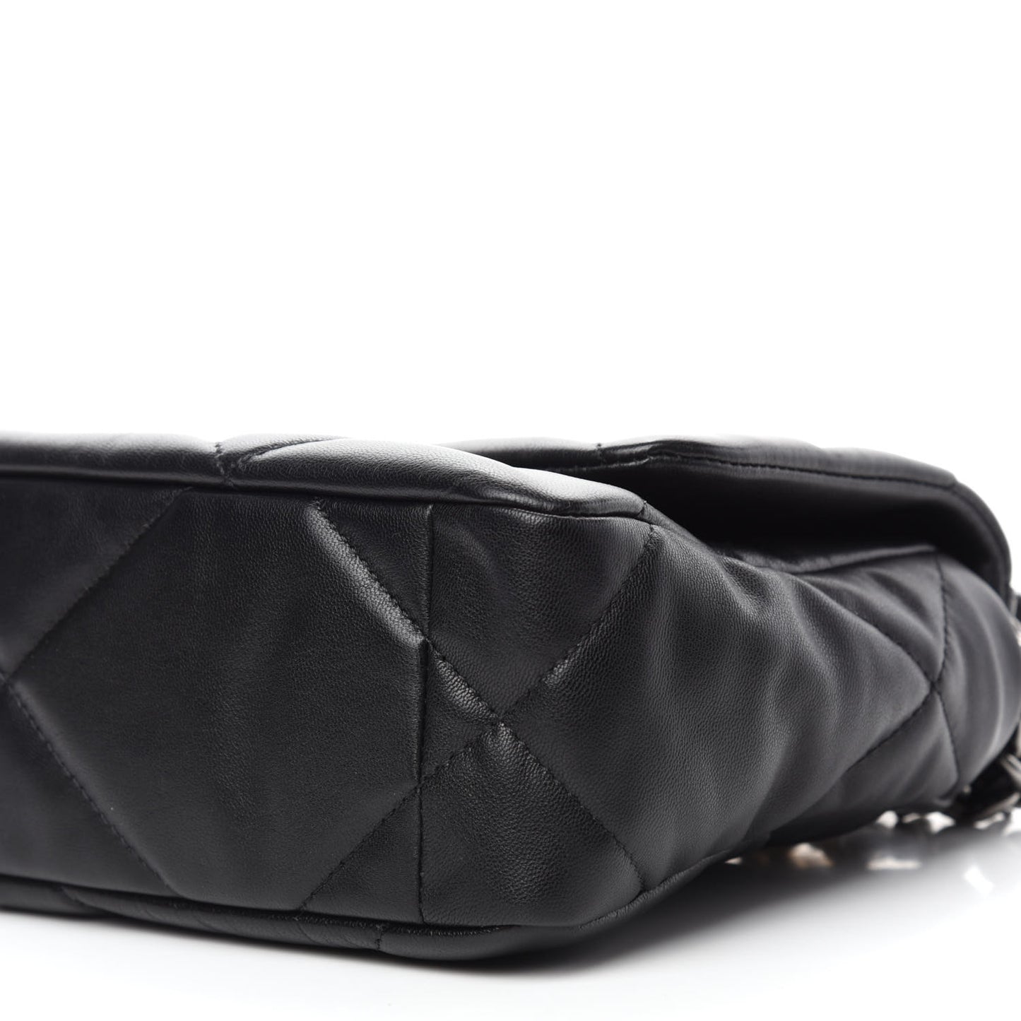 Goatskin Quilted Medium Chanel 19 Flap Black