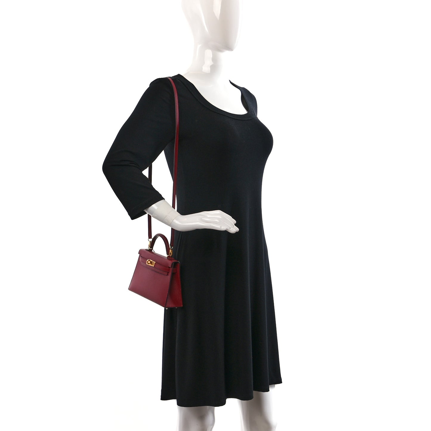 Epsom Mini Kelly Sellier 20 Rouge Grenat
