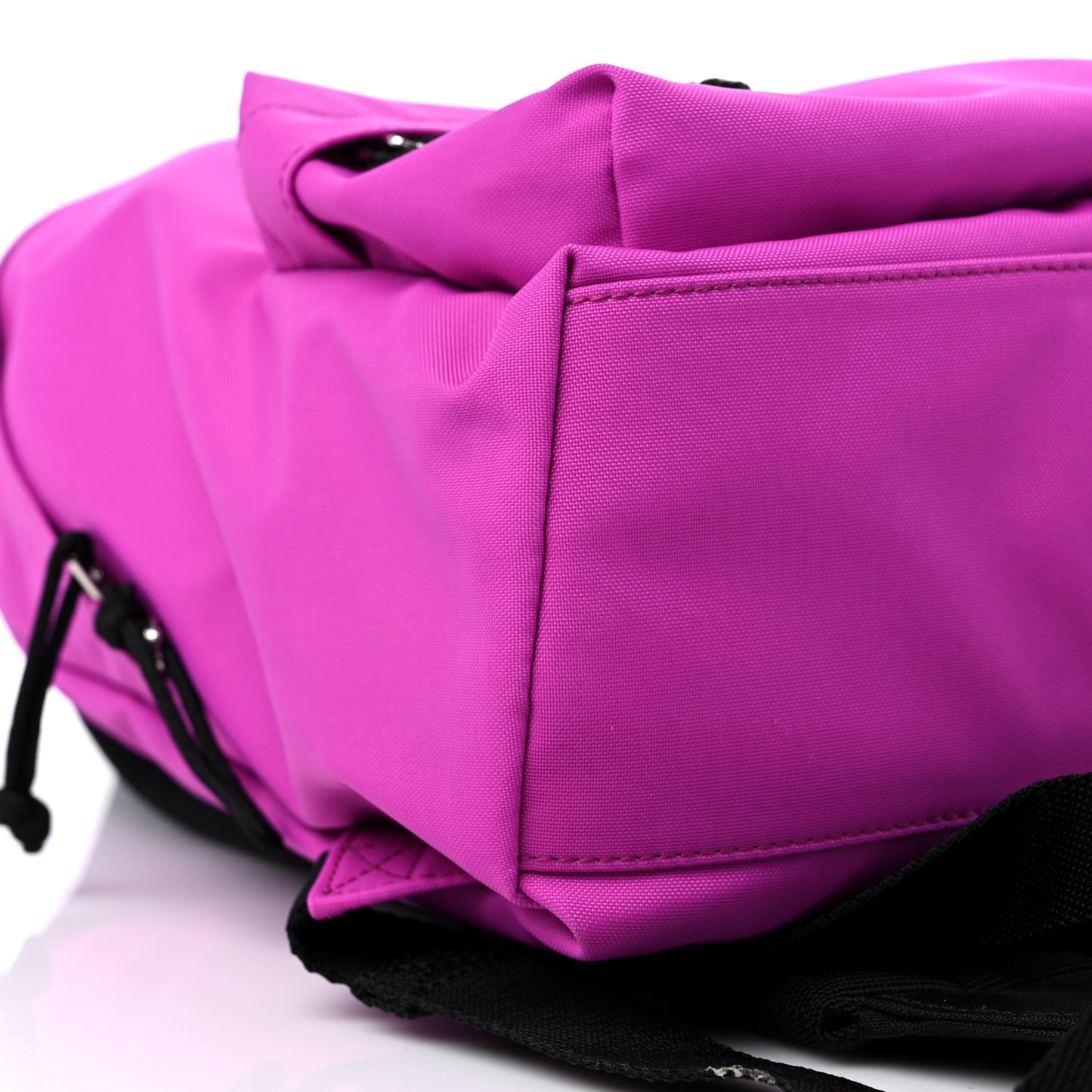 Sport Nylon Logo Embroidered S Wheel Backpack Fuchsia Black