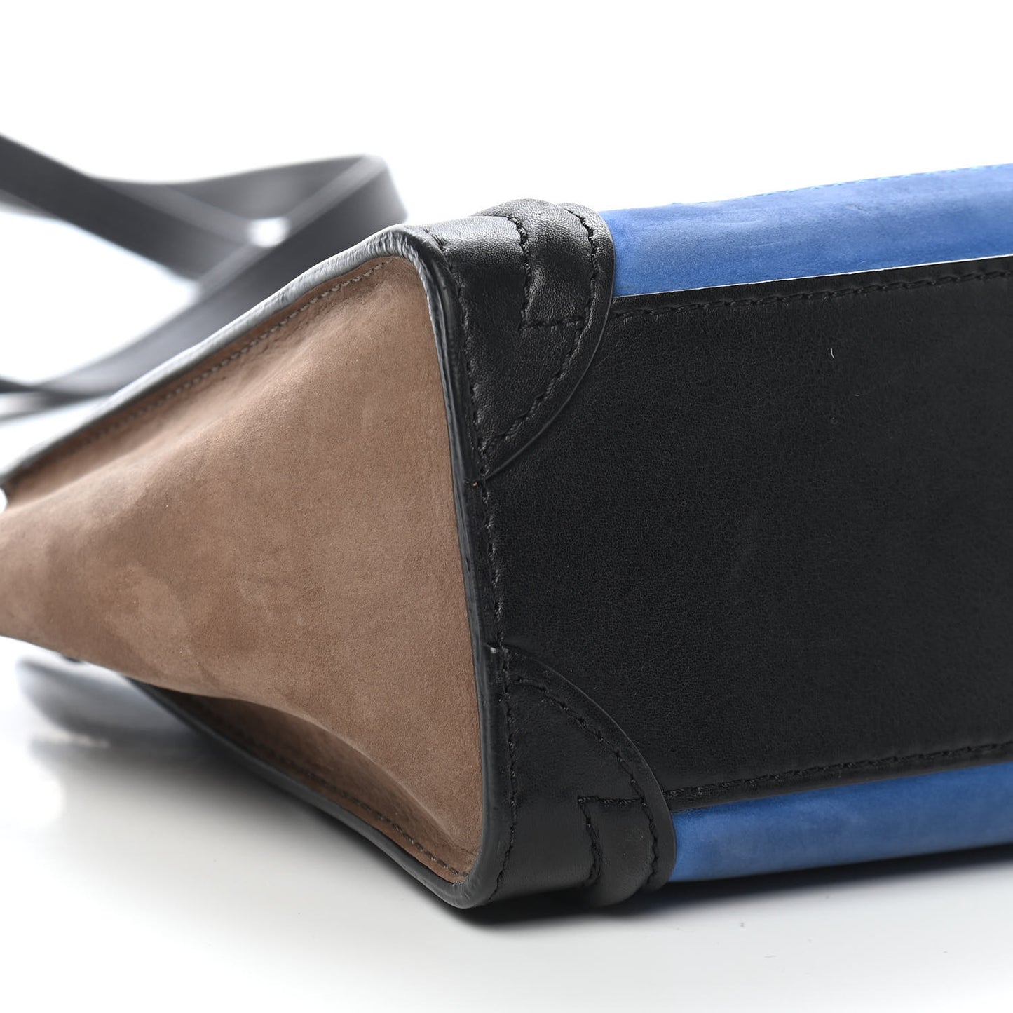 Nubuck Smooth Calfskin Nano Tri-Color Luggage Royal Blue