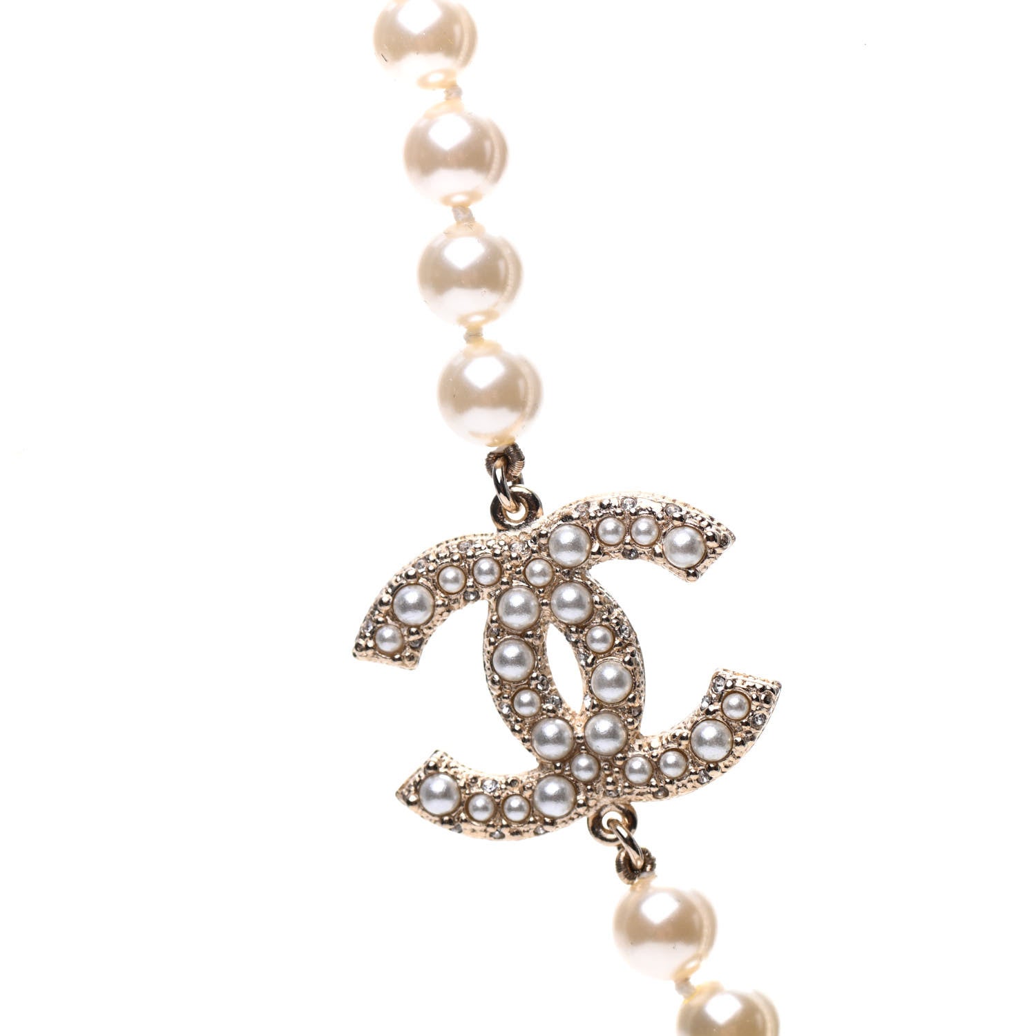 Chanel Graduated Pearl CC Short Necklace Gold 4 of 6