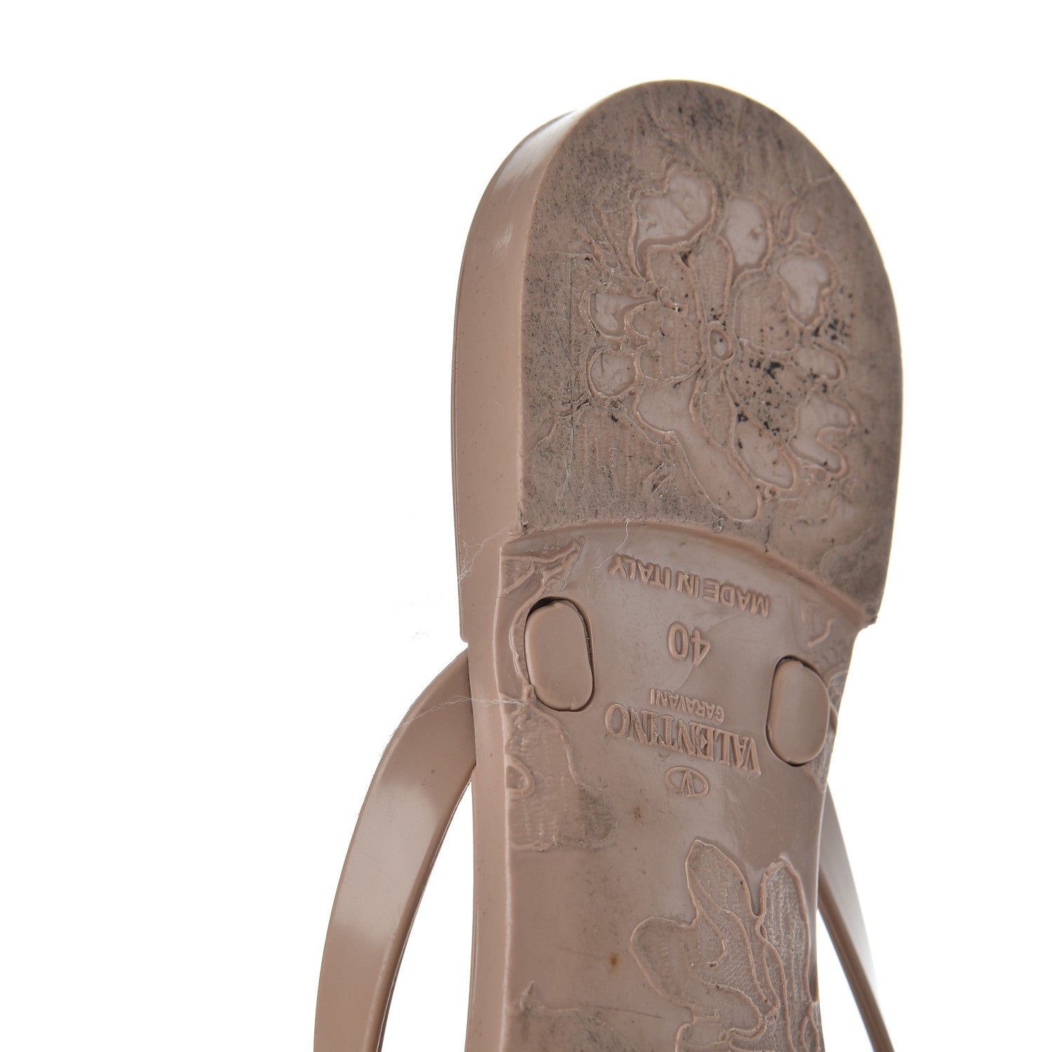 Valentino Garavani PVC Jelly Rockstud Bow Thong Sandals 40 Poudre 12 of 14