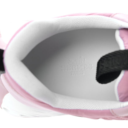 Hermes Parachute Fabric Calfskin Impulse Sneakers 40 Rose Porcelaine 6 of 7