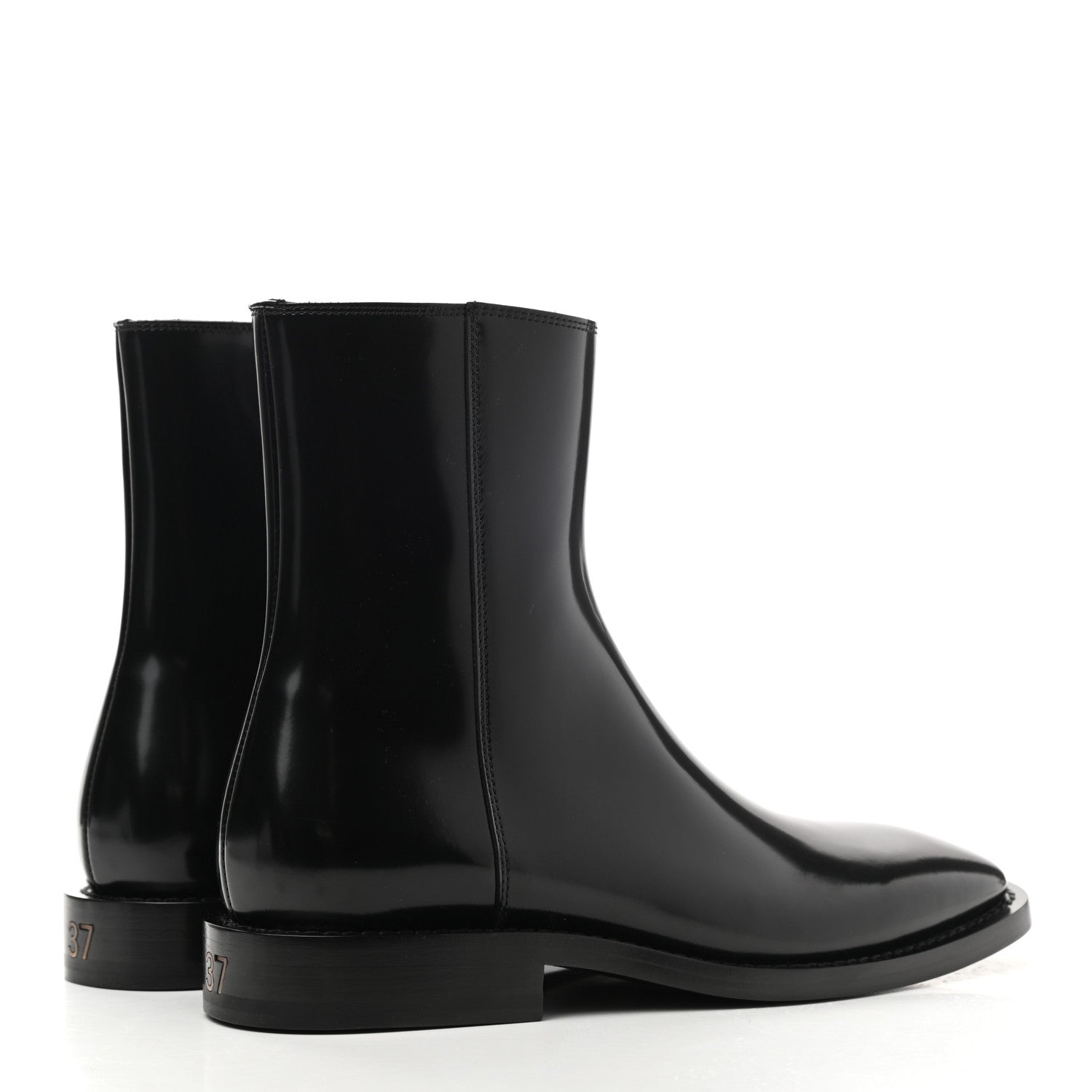 Balenciaga Polished Calfskin Rim Boots 37 Black 4 of 8