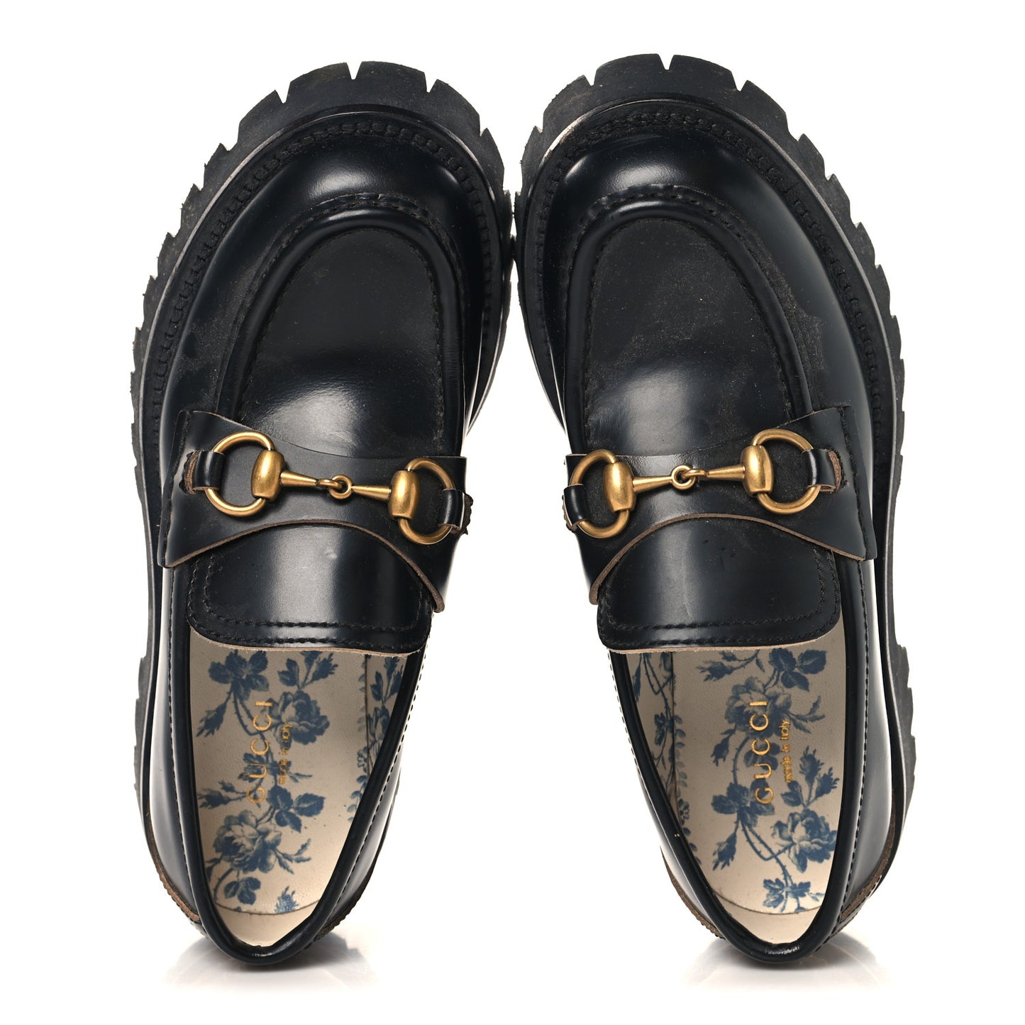 Cordovan Lux Womens Harald Horsebit 25mm Platform Loafers 35 Black