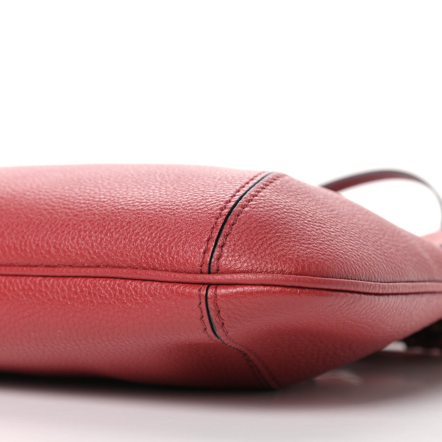 Grained Calfskin Medium Twinkle Studs Hobo Rosso Valentino