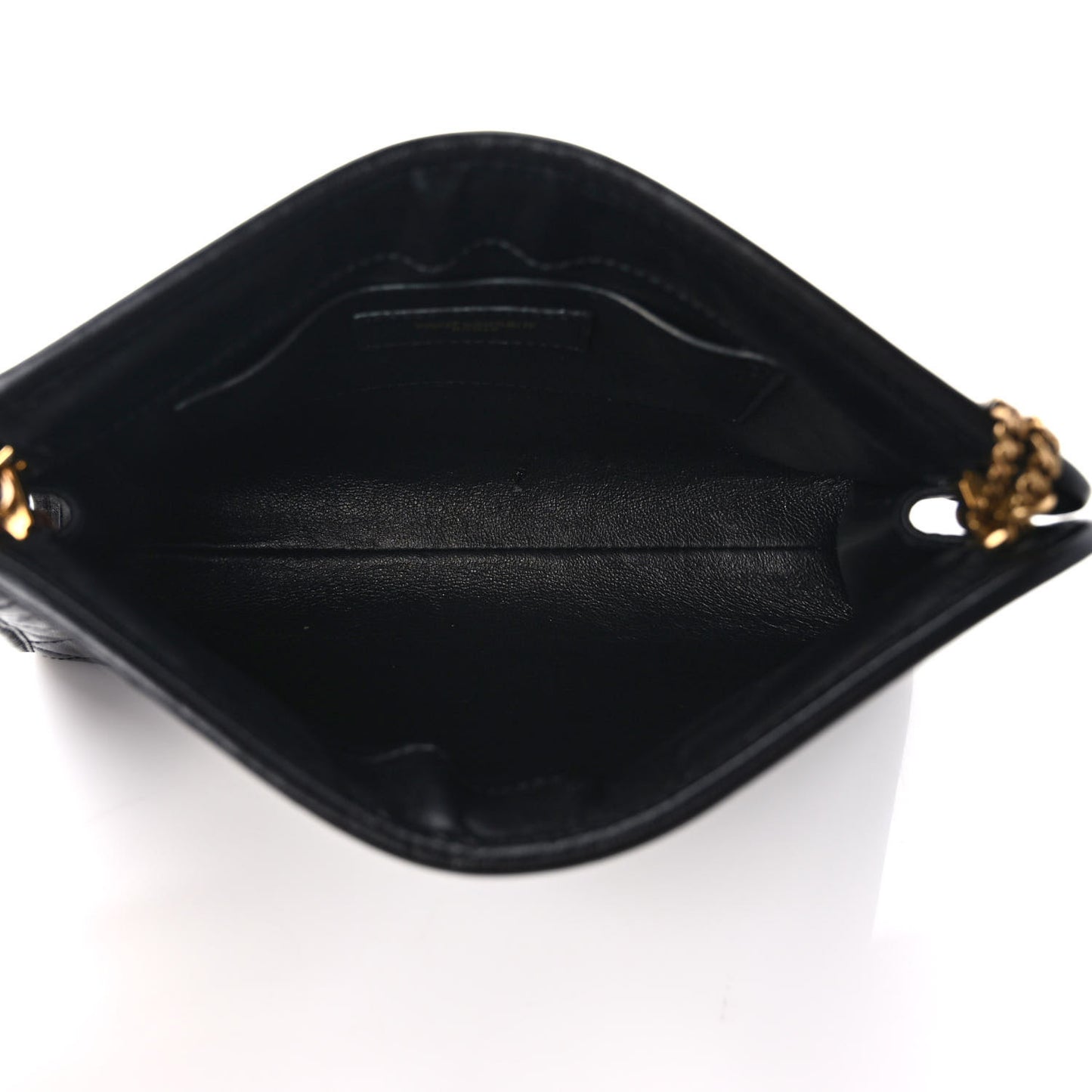 Lambskin Quilted Monogram Baby Victoire Chain Clutch Bag Black