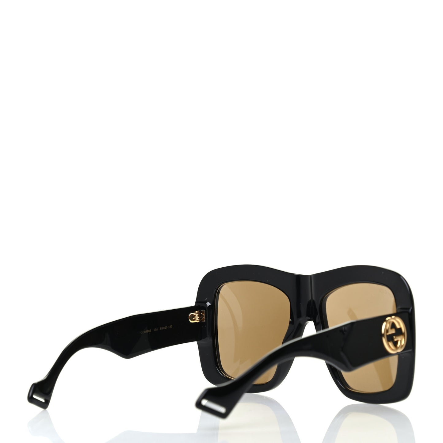 Acetate Square Frame Sunglasses GG0498S Black