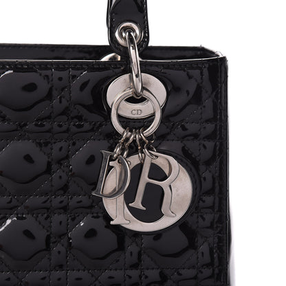 Christian Dior Patent Cannage Medium Lady Dior Black 7 of 9