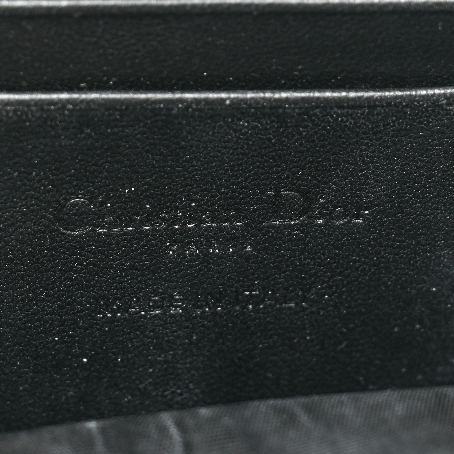 Lambskin Cannage Lady Dior Phone Holder Black