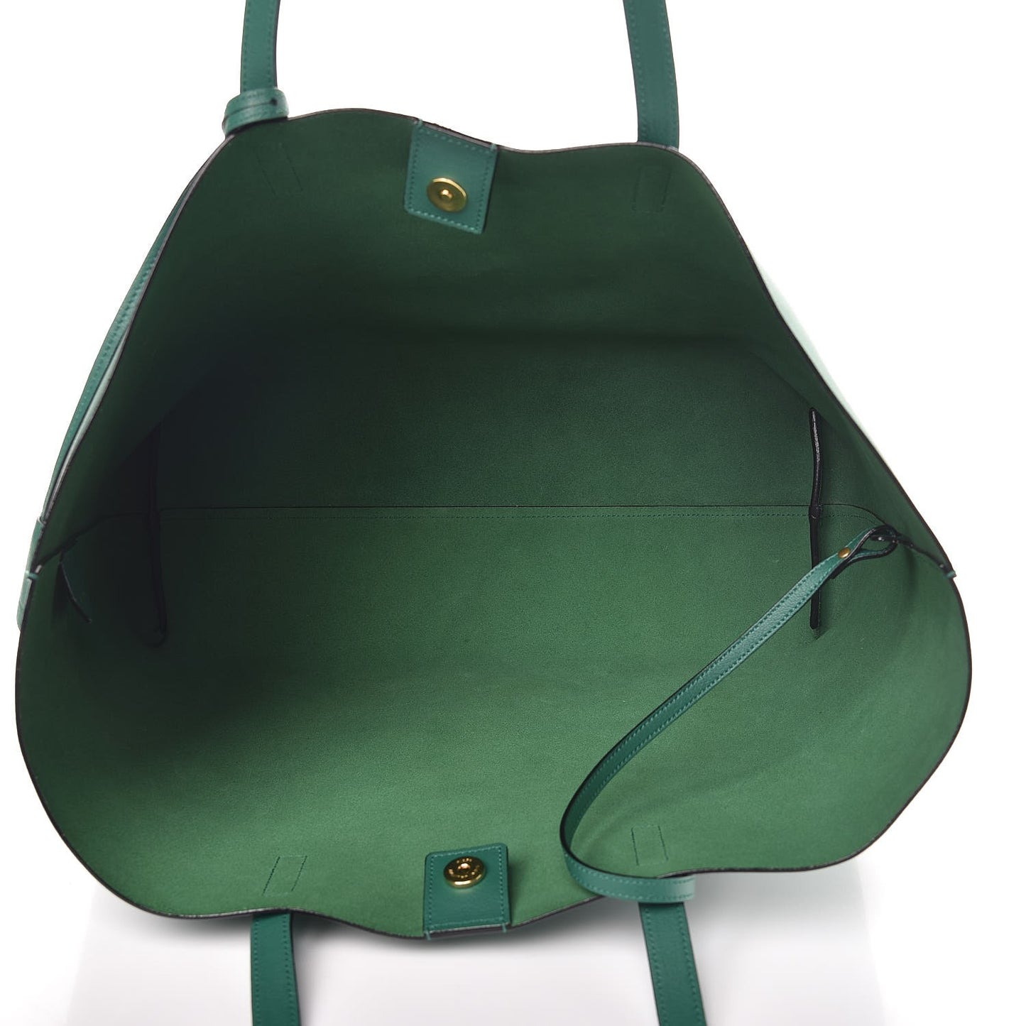Calfskin Large Shopping Tote Emerald Green