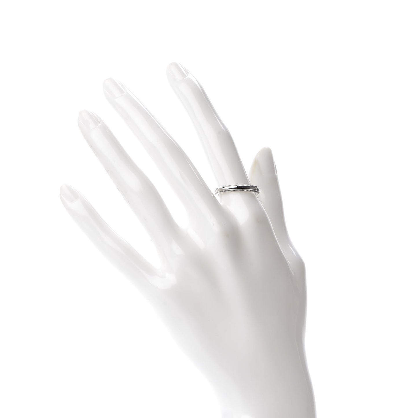 Platinum 3mm Milgrain Wedding Band Ring 54 7